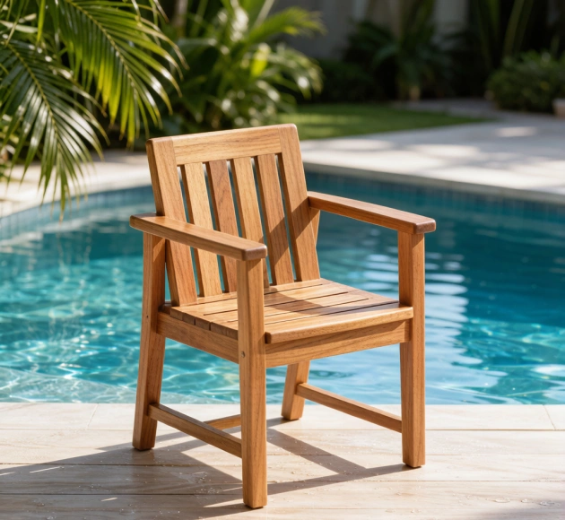 Cascade Teak Stool
